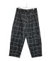 MUZE TURQUOISE LABEL（ミューズ ターコイズ レーベル）の古着「WIRE CHECK WIDE TROUSERS　el conductorH」｜ブラック