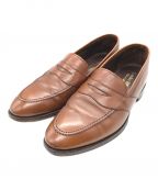 LOAKE 1880ローク）の古着「Uチップコインローファー グッドイヤーウェルテッド製法」｜ベージュ