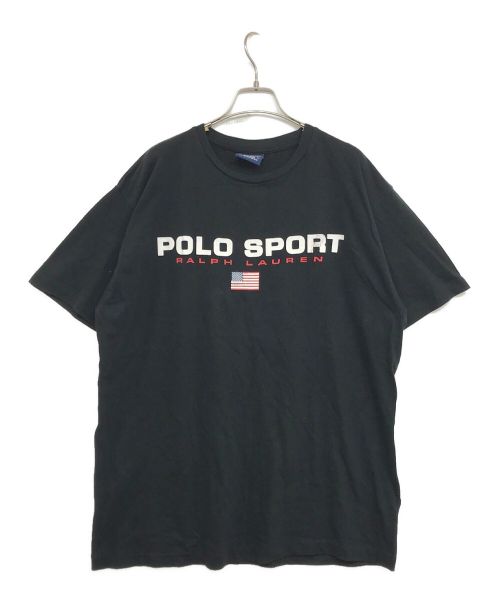 POLO SPORT（ポロスポーツ）POLO SPORT (ポロスポーツ) ロゴプリントTシャツ  ブラック サイズ:Lの古着・服飾アイテム