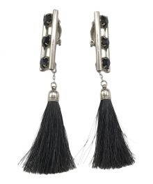 TOGA PULLA（トーガ プルラ）の古着「21SS Fringe earrings TP11-AK248 フリンジイヤリング」｜ブラック