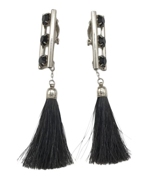 TOGA PULLA（トーガ プルラ）TOGA PULLA (トーガ プルラ) 21SS Fringe earrings TP11-AK248 フリンジイヤリング ブラックの古着・服飾アイテム