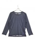 Needlesニードルズ）の古着「L/S U Neck Tee POLY MESH GRAFFITI　KP085」｜パープル×グリーン