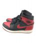 NIKE (ナイキ) AIR JORDAN 1 HIGH RETRO DMP CHICAGO BULLS 09年製 332550-061  ブラック×レッド サイズ:27cm：17000円