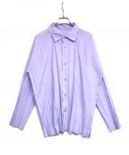 HOMME PLISSE ISSEY MIYAKEオムプリッセ イッセイ ミヤケ）の古着「EDGE SHIRT HP12FJ005」｜パープル