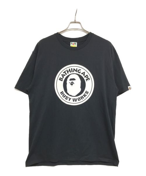 A BATHING APE（アベイシングエイプ）A BATHING APE (アベイシングエイプ) BUSY WORKS プリントカットソー 001TEJ251008M ブラック サイズ:2XLの古着・服飾アイテム