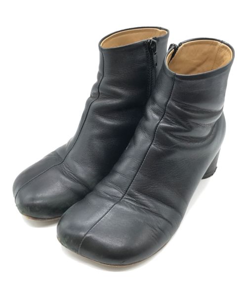 MM6 Maison Margiela（エムエムシックス メゾンマルジェラ）MM6 Maison Margiela (エムエムシックス メゾンマルジェラ) アナトミックブーツ スクエアトゥ チャンキーヒール S59WU0173 ブラック サイズ:35の古着・服飾アイテム