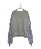 BED J.W. FORDベッドフォード）の古着「Half Sleeve Pullover　23SS-B-CS03」｜グレー