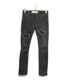 OFFWHITE（オフホワイト）の古着「DIAG SCRATCH SKINNY 5 POCKETS OWCE006」｜ブラック