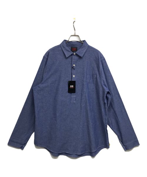 68&BROTHERS（68&ブラザーズ）68&BROTHERS (68&ブラザーズ) L/S Chambray P/O Shirts ブルー サイズ:XLの古着・服飾アイテム