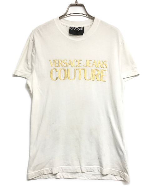 VERSACE JEANS COUTURE（ヴェルサーチ ジーンズクチュール）VERSACE JEANS COUTURE (ヴェルサーチ ジーンズクチュール) プリントカットソー ホワイト サイズ:Sの古着・服飾アイテム