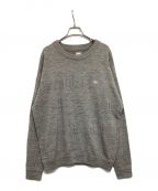 Liberaidersリベレイダース）の古着「JACQUARD LOGO CREWNECK SWEATER/ジャガードロゴクルーネックセーター　724022103」｜グレー