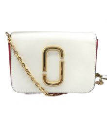 MARC JACOBS（マークジェイコブス）の古着「ダブルJヒップショット ボディバッグ ポシェット PVC 3WAY M0014102」｜ホワイト×レッド