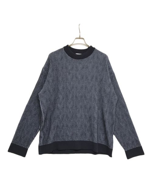 STUDIOUS（ステュディオス）STUDIOUS (ステュディオス) 7GG Cashmere 畦クルーネックニット 113530027 ネイビー サイズ:2の古着・服飾アイテム