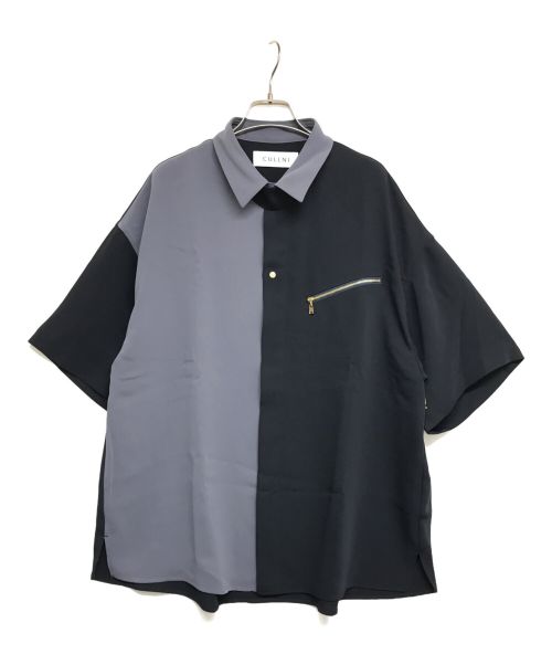 CULLNI（クルニ）CULLNI (クルニ) STUDIOUS (ステュディオス) New Standard BICOLOR ZIP S/S SHIRT 23SS 別注 23-SS-063B グレー サイズ:2の古着・服飾アイテム