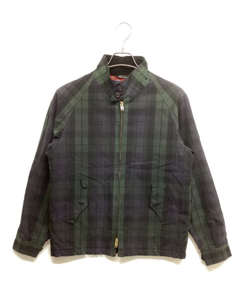 BARACUTA（バラクータ）BARACUTA (バラクータ) ハリントンジャケット オイルドジャケット ネイビー×グリーン サイズ:Mの古着・服飾アイテム