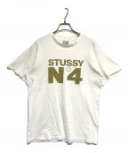 stussyステューシー）の古着「00's モノグラムTシャツ OLD stussy USA製」｜ホワイト