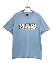 stussy（ステューシー）の古着「スプレープリントTシャツ OLDstussy」｜ブルー