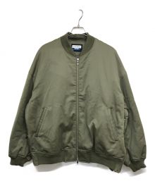 MAISON SPECIAL（メゾンスペシャル）の古着「Prime-Over Wool Chambray MA-1 Bomber Jacket」｜カーキ