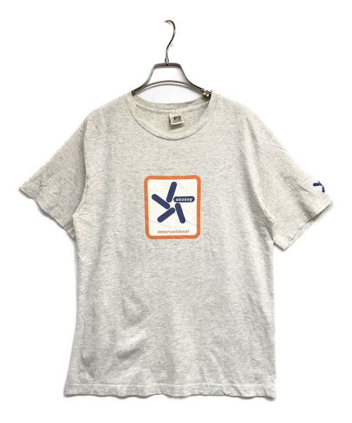 stussy（ステューシー）stussy (ステューシー) プリントTシャツ OLDstussy グレー サイズ:Mの古着・服飾アイテム