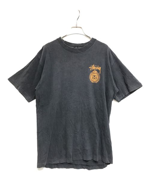 stussy（ステューシー）stussy (ステューシー) SS EMBLEM TEE OLDstussy 80s黒タグ後期 ブラック サイズ:Lの古着・服飾アイテム