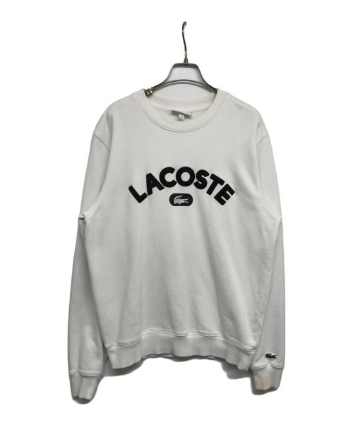 LACOSTE（ラコステ）LACOSTE (ラコステ) カレッジロゴクルーネックスウェット SH6873 ホワイト サイズ:Mの古着・服飾アイテム