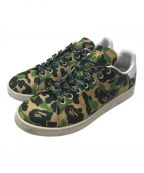 adidas×A BATHING APEアディダス×アベイシングエイプ）の古着「STAN SMITH ABC Camo コラボローカットスニーカー IG8949 スタンスミス」｜グリーン