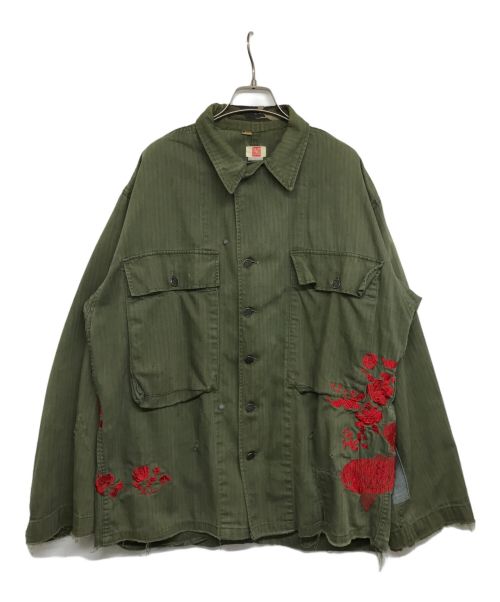 ONG（オン）ONG (オン) Remake M43 HBT Jacket グリーン サイズ:Lの古着・服飾アイテム