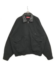 SUPREME（シュプリーム）の古着「23AW Leather Collar Utility Jacket レザーカラ―ユーティリティー」｜ブラック