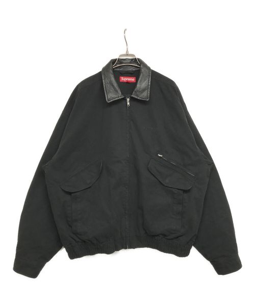 SUPREME（シュプリーム）Supreme (シュプリーム) 23AW Leather Collar Utility Jacket レザーカラ―ユーティリティー ブラック サイズ:Lの古着・服飾アイテム