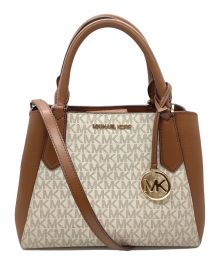 MICHAEL KORS（マイケルコース）の古着「2WAYバッグ 35F9GKFS1V」｜ホワイト×ブラウン