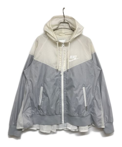 NIKE（ナイキ）NIKE (ナイキ) sacai (サカイ) Windrunner Jacket ホワイト×グレー サイズ:Sの古着・服飾アイテム