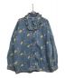 GANNI（ガニー）の古着「Printed Indigo Frill Collar Shirt  ペイント インディゴ フリルカラーシャツ デニムシャツ」｜インディゴ