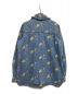 GANNI (ガニー) Printed Indigo Frill Collar Shirt  ペイント インディゴ フリルカラーシャツ デニムシャツ インディゴ サイズ:40：15000円