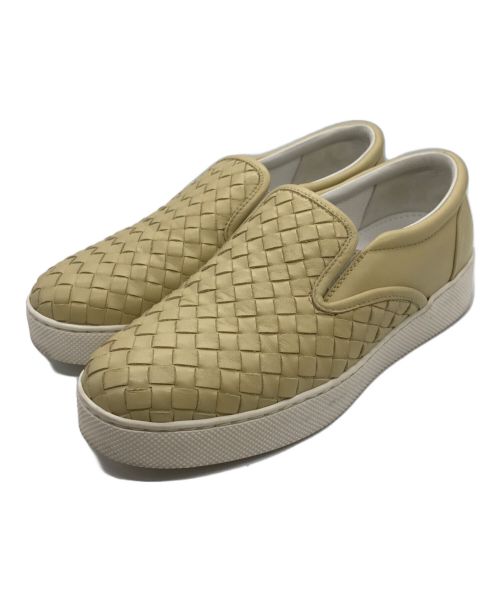 BOTTEGA VENETA（ボッテガベネタ）BOTTEGA VENETA (ボッテガベネタ) イントレチャート スリッポン アイボリー サイズ:36 1/2の古着・服飾アイテム