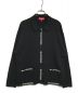 Supreme（シュプリーム）の古着「21SS Logo Trim Zip Up Cardigan」｜ブラック