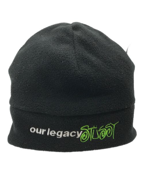 stussy（ステューシー）stussy (ステューシー) OUR LEGACY (アワーレガシー) Polar Fleece Beanie 331243 ブラックの古着・服飾アイテム