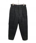 Graphpaperグラフペーパー）の古着「Original Pane 1 Tuck Pants　GM193-40056」｜ブラック