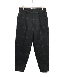 Graphpaper（グラフペーパー）の古着「Original Pane 1 Tuck Pants　GM193-40056」｜ブラック