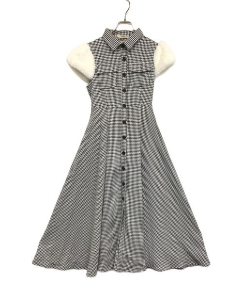 MISTREASS（ミストレアス）MISTREASS (ミストレアス) Belt Set Houndstooth shirt Dress 233308 23AW ブラック×ホワイト サイズ:FREEの古着・服飾アイテム