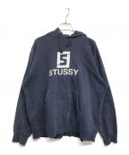 stussyステューシー）の古着「ズッカ柄ロゴスウェット　OLDSTUSSY」｜ネイビー