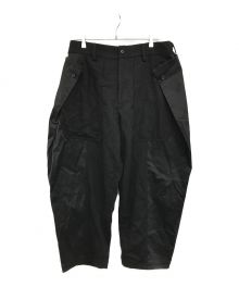 s'yte（サイト）の古着「1/10 FLANNEL WAIST ADJUSTABLE VERTICAL JOINT PANTS　UV-P04-820　22AW」｜ブラック