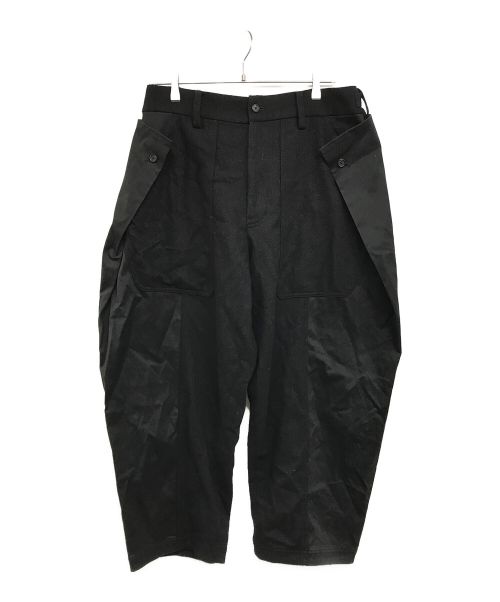 s'yte（サイト）s'yte (サイト) 1/10 FLANNEL WAIST ADJUSTABLE VERTICAL JOINT PANTS　UV-P04-820　22AW ブラック サイズ:3の古着・服飾アイテム