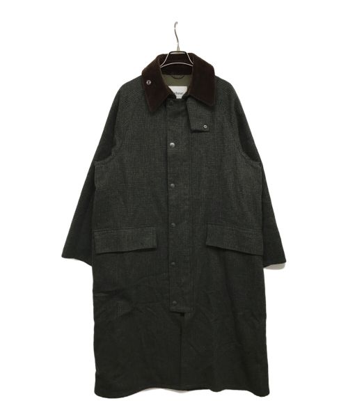 Barbour（バブアー）Barbour (バブアー) 21AW BURGHLEY MALLALIER グレンチェックコート 2102026 グレー サイズ:36の古着・服飾アイテム