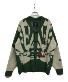 G-STAR RAW（ジースターロゥ）の古着「HOLIDAYLOOSE KNITTED CARDIGAN」｜グリーン