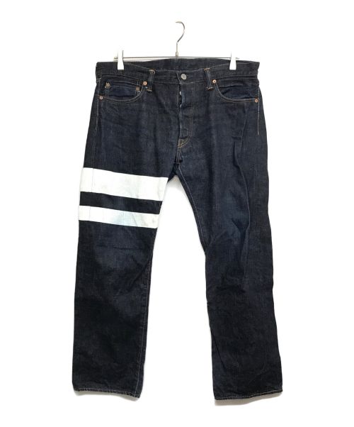 MOMOTARO JEANS（桃太郎ジーンズ）MOMOTARO JEANS (桃太郎ジーンズ) 出陣ビックペイント デニムパンツ 0705BP インディゴ サイズ:W34の古着・服飾アイテム