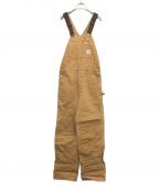 CarHarttカーハート）の古着「R01 BIB OVERALL COTTON DUCK」｜ベージュ