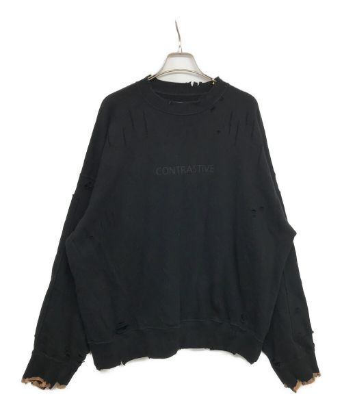 stein（シュタイン）stein (シュタイン) OVERSIZED REBUILD SWEAT ブラック サイズ:Sの古着・服飾アイテム