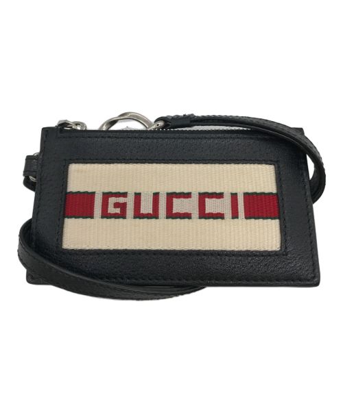 GUCCI（グッチ）GUCCI (グッチ) アイコン ジャガード コインケース 523815・2067 ブラックの古着・服飾アイテム