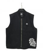 BlackEyePatchブラックアイパッチ）の古着「STICKER SLAPPED DUCK VEST」｜ブラック