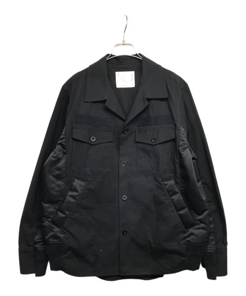 sacai（サカイ）sacai (サカイ) Cotton Oxford Nylon Twill Shirt SCM-040 ブラック サイズ:3の古着・服飾アイテム